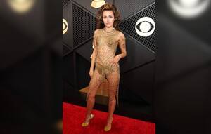 Miley Cyrus Porn Parody Cassidy - Miley Cyrus' Outfit Leaves Fans Divided At 2024 Grammy Awards: Photos