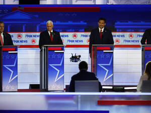 Martha Maccallum Porn - Republican candidates take the stage in Wisconsin, Trump skips debate