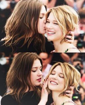 Lea Seydoux Lesbian X - lea seydoux & adele exarchopoulos. They're so sweet together. :)