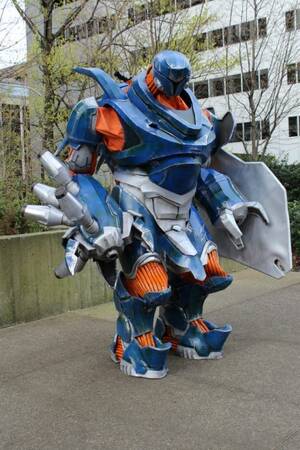 Halo Hunter Porn - kamikame-cosplay:kamikame-cosplay:A gigantic â€ªâ€ŽStorm Hunterâ€¬ from Halo by  The Mgalekgolo Twins. Absolutelly amazing and epic.How they did it. Pics  added Tumblr Porn