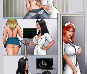 blonde nurse sex cartoon - Lesbian Nursing | Erofus - Sex and Porn Comics