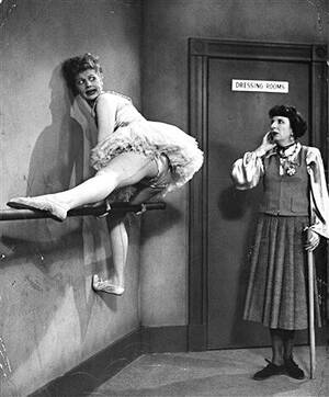 I Love Lucy Porn - Title: Lucille Ball with her ballet instructor, Mary Wicks, during an  episode of \