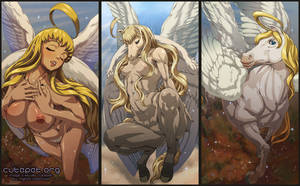 hentai angel art - Angel Girl Turns Into A Horse Girl - Anime Hentai