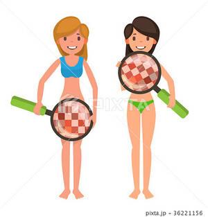 Naked Women Pussy Porn - Check Breast And Vaginal Flora Vector. Naked Woman - Stock Illustration  [36221156] - PIXTA