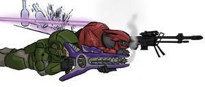 Halo Reach Marine Porn - A loong time ago I drew this story about a Marine and a Sangheili becoming  buddies. Never shared it because I thought ya'll would find it cringe, but  anyways, here it is. :