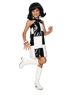 1960s Go Go Dress Sexy - black & white go-go girls dancer costume