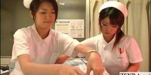 asian nurse handjob cumshot - Subtitled CFNM Japanese nurses hospital handjob cumshot - Tnaflix.com