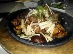 live asian food - It was a big too salty but the meat was delicious. I'm glad more and more  restaurants have Gluten Free options.