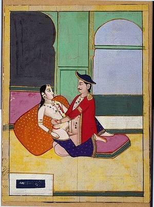 Medieval Art Ancient Porn - A Set of Ten Northern Indian Erotic Paintings