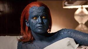 Jennifer Lawrence Mystique Porn - NSFW Video: See Jennifer Lawrence as nude, blue Mystique â€¢ Flixist