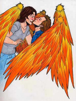 Cute Sabriel Supernatural Porn - Sabriel: Nose Kiss by BagelInATrenchcoat.deviantart.com on @deviantART.  Supernatural ...