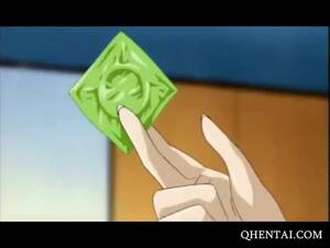 animated condom sex - Busty Hentai girlfriend gets fucked without the condom