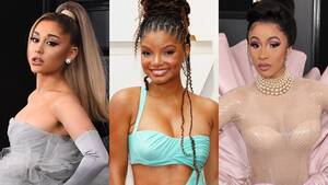 Gallers Ariana Grande Porn Captions - Why Ariana Grande, Halle Bailey, and Cardi B Didn't Attend the Grammys 2022  | Teen Vogue