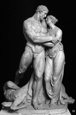 foot worship sculpture - Pietro Finelli - Hercules and Deianira - 1801