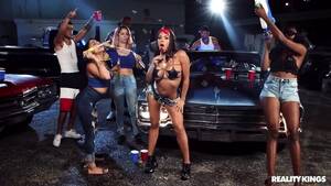 Luna Star Porn Car - Drunk Latina Luna Takes Three Big Dicks In The Ghetto