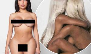 Kim Kardashian Alike - Kanye West shares snap of naked Kim lookalike for Yeezy campaign | Daily  Mail Online
