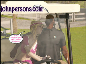 adult golf cartoons - Christian knockers: We don't want any of your cum in the golf cart