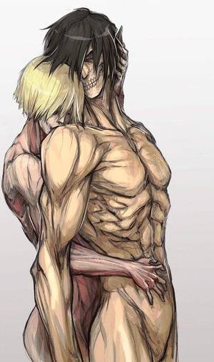 Aot Titan Human Porn - Eren Yeager Mikasa Ackermann human hair color muscle fictional character  anime