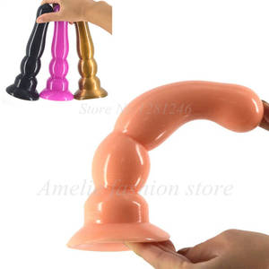 long anal toy - FAAK Round Smooth Head Long Anal Dildos Butt Plug Solid Male Prostate  Massage Woman Masturbator Sex