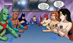 cartoon porn strip poker - Page 52 of the porn sex comic Comics - Justice Hentai for free online
