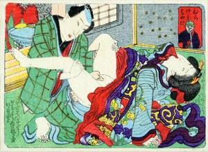 Japanese Cartoon Porn Art - For the largest collection of century Japanese woodblock prints including,  Let me See by Toyokuni III AKA Kunisada, visit Ronin Gallery in NYC today!