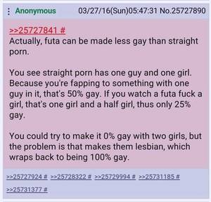 Iceland 4chan Porn - Futa is less gay then Straight porn