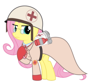 Mlp Team Fortress 2 Porn - avastindy: Fluttershy as Medic from Team Fortress 2 Art by Me (Avastindy)  Tumblr Porn