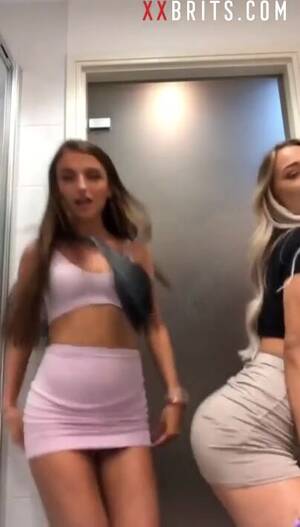 chav girl upskirt - British College Teens Drunk In Public Toilet Showing Upskirts - XXBRITS
