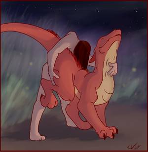 Human Dragon Porn - e621 2012 3_toes all_fours ambiguous_gender bestiality brown_hair claws  digital_media_(artwork) digitigrade doggystyle dragon duo