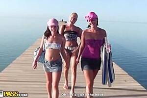 lesbians nude beach shower - Egypt Porn With Hot Bikini Girls: Day 7 - Lesbians In Shower And On The  Beach With