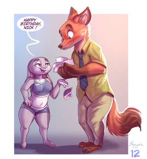 furry disney porn - Rule 34 - anthro birthday breasts brownieclop bulge canid canine clothed  clothing dialogue disney duo english text female female/female fox fur  furry furry only grey body grey fur hi res judy hopps