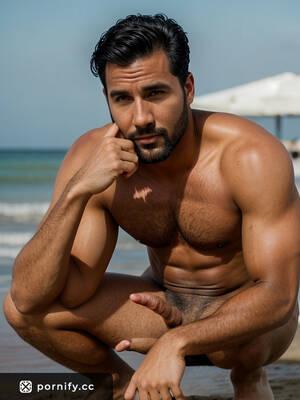 big penis on beach - Ebony DILF with Big Penis in Beach Background | Pornify â€“ Free PremiumÂ® AI  Porn