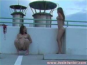 Junior Amateur Porn - Watch Arika Ames and Josie Junior - Naked Rooftop Play - Amateur, Outdoor  Masturbation, Babe Porn - SpankBang