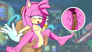 Amy Rose Anime Porn - Incredibly wet Amy Rose is totally destroyed and creampied by a huge dick -  XAnimu.com