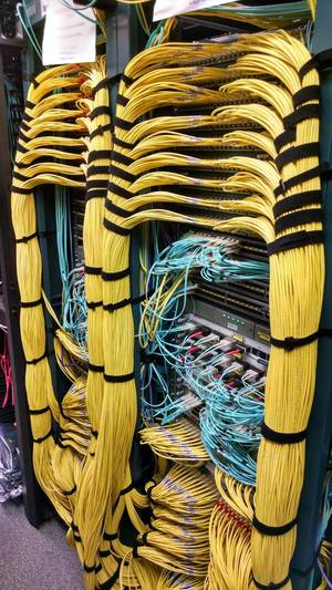 networking porn - A little cable porn from the networking center of the universe