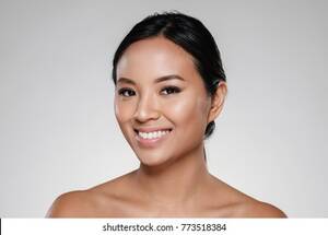 asian beautiful face nude - Beauty Portrait Smiling Half Naked Asian Foto Stok 773518384 | Shutterstock