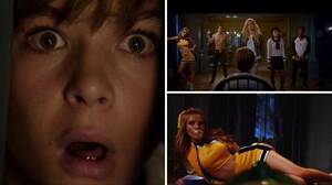 Cheerleader Bella Thorne Porn - Bella Thorne kisses co-star Samara Weaving and dresses as a sexy cheerleader  in trailer for new Netflix movie The Babysitter | The Sun