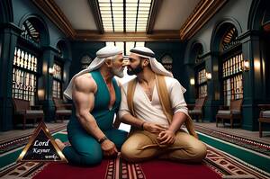 Arab Gay Porn Cartoon - Rule 34 - 1boy 1male 2boys abs ai generated arab male arabian arabian  clothes bara beard bodybuilder daddy gay hi res highres kissing male male  only middle eastern muscular muscular male nipples