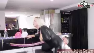 amateur blonde bbw in latex - Chubby German blonde mom with big ass in latex | xHamster
