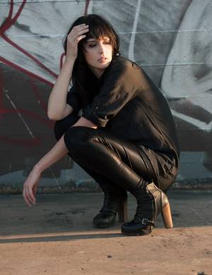 lorian shemale from hell - Goth in heels street | Items similar to Faux leather leggings - metallic  black spandex soft