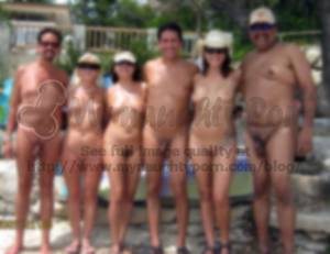 groups of nude couples - Whole nudist group posing nude and showing small shaved cocks and girls  with saggy breasts and trimmed shaved cunts