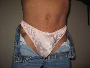 cocks in satin panties - straightpanties: Pink satin panties on my cock Tumblr Porn