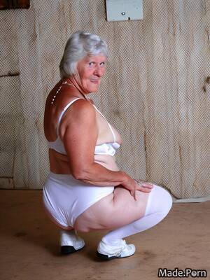 Granny Cheerleader Porn - Porn image of white hair fat cheerleader white necklace squatting 80  created by AI