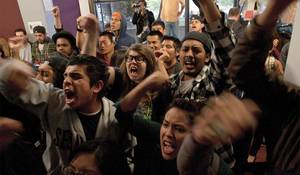 Fragile Girl Porn - Students protest a trustee meeting at Santa Monica College in 2012.