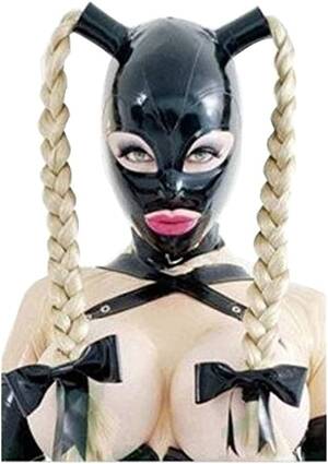 latex mask - CAQQ 100% Latex Mask Rubber SM Fetish Porn Restriction Bondage Mask for  Halloween Mask (Includes Wig) : Amazon.de: Health & Personal Care