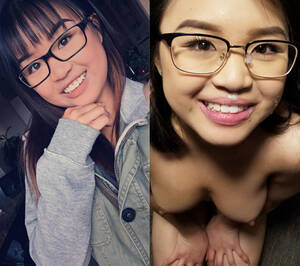 Asian Glasses - Cute Asian With Glasses Porn Pic - EPORNER