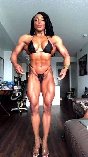 Black Girl Muscle Porn - Watch Strong body in black bikini - Strong Woman, Female Muscle, Solo Porn  - SpankBang