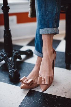 Jeans Ballet Flats Porn - Pointed Toe Bow Flats by Kate Spade