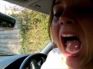 Homemade Car Blowjob Porn - Public Street Car Blowjob & Cum in Mouth Driving