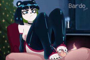 ebony footjob hentai - Dark Hentai Goddess Footjob #2 gif @ xGifer